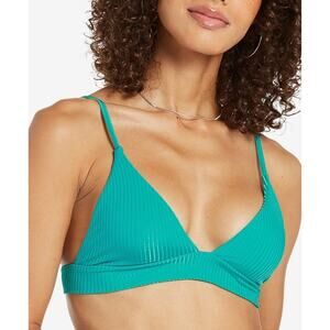 Volcom Women's Simply Rib Triangle Bikini Top Teal